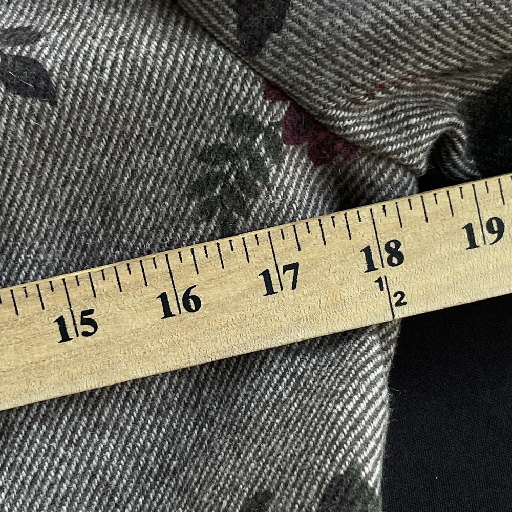 Pendleton Jacket Womens 6 Gray Floral Wool Blend Blazer Purple Knit Hood Pockets - Picture 9 of 10